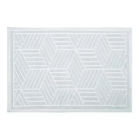 Tapis de bain antidérapant 100% coton 50x80 cm, blanc, Cubo Spirella