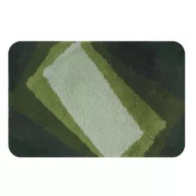 Tapis de bain antidérapant 50x70 cm, acrylique vert, Kali Spirella
