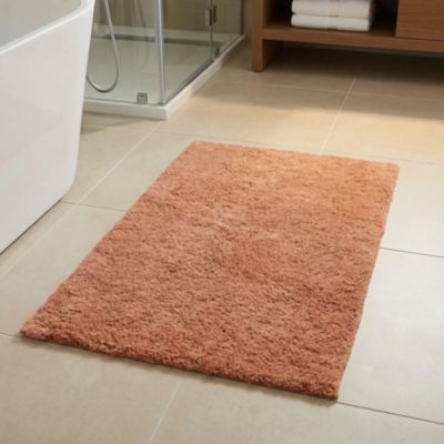 Tapis de bain antidérapant 50x80 cm, coton, terracotta, GoodHome Koros