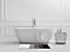 Tapis de bain antidérapant 50x80 cm, noir et blanc, Energy