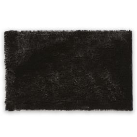 Tapis de bain antidérapant 50x80 cm, noir, Shiny