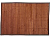 Tapis de bain antidérapant bambou foncé 60 x 120 cm Okaïdo