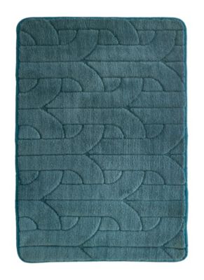 Tapis de bain antidérapant motif arches bleu canard l.50 x L.70 cm, Future Home Eliott