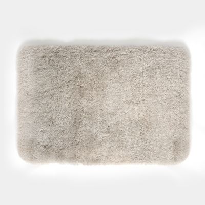 Tapis de bain antidérapant rectangulaire gris clair L.90 x l.60 cm Bree