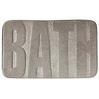 Tapis de bain antidérapant taupe 45 x 75 cm Bath