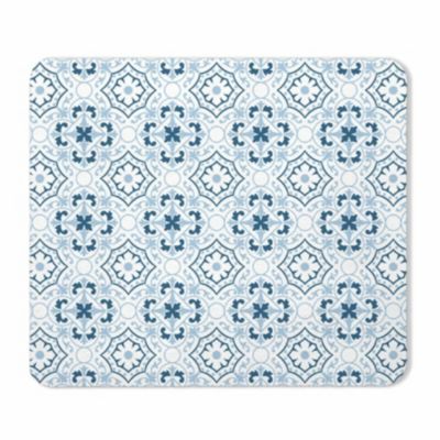 Tapis de Bain Atlanta  - Effet Carrelage (35x45 cm - Bleu)