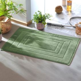 Tapis de bain ATLANTIQUE 50x75 vert tilleul en coton 900 g/m²