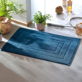 Tapis de bain ATLANTIQUE 60x100 bleu pacifique en coton 900 g/m²