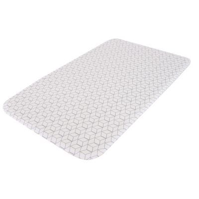 Tapis de bain blanc 45 x 75 cm Mozaïk