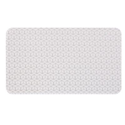 Tapis de bain blanc 45 x 75 cm Mozaïk