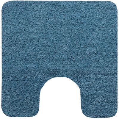 Tapis contour WC en microfibre Bleu Marine 45 x 50 cm - Accessoires de WC -  Décomania
