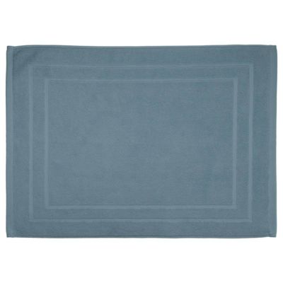 Tapis de bain - coton - bleu orage - 50x70 cm - Atmosphera