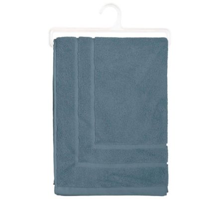 Tapis de bain - coton - bleu orage - 50x70 cm - Atmosphera