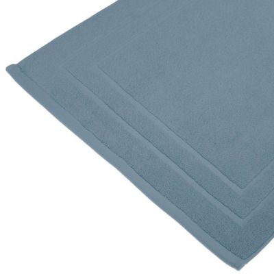 Tapis de bain - coton - bleu orage - 50x70 cm - Atmosphera