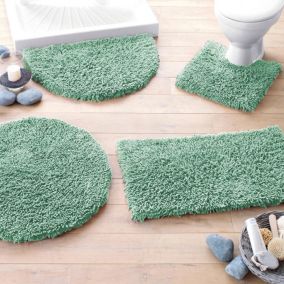 Tapis de bain COTON CONFORT 50x90 vert amande en coton