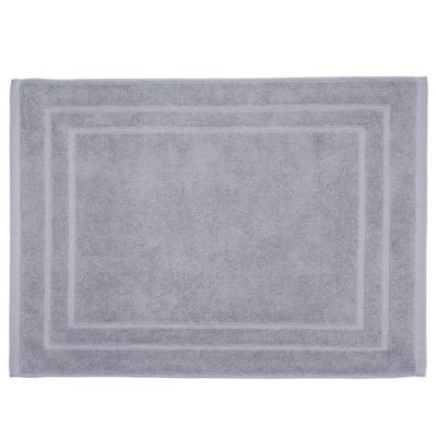 Tapis de bain - coton - gris taupe - 50x70 cm - Atmosphera