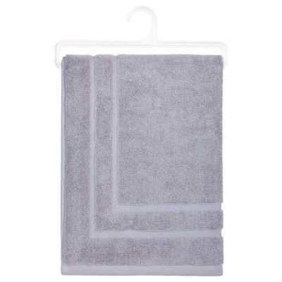 Tapis de bain - coton - gris taupe - 50x70 cm - Atmosphera