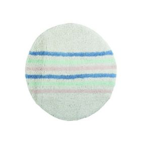 Tapis de bain Coton Rond Pastel SEAUVILLE 57Cm MSV