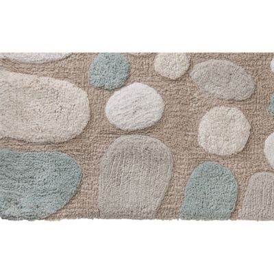 Tapis de bain déco en coton tufté 50x80cm