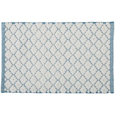 Tapis de bain déco en coton tufté 50x80cm