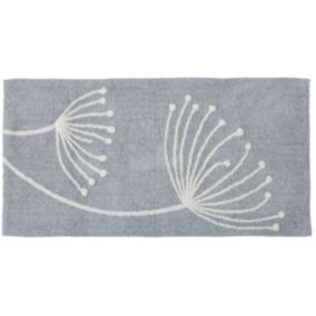 Tapis de bain déco en coton tufté 60x120cm