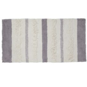 Tapis de bain déco en coton tufté 60x120cm