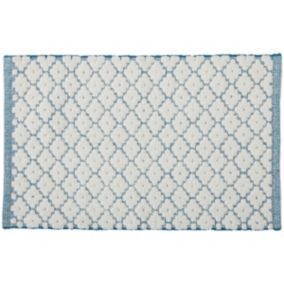 Tapis de bain déco en coton tufté