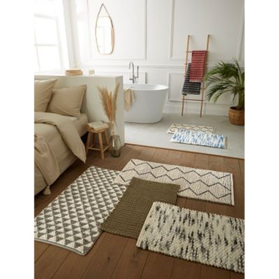 Tapis de bain déco en polycoton 60x120cm