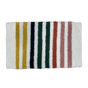 Tapis de bain déco enfant à rayures 50x80cm