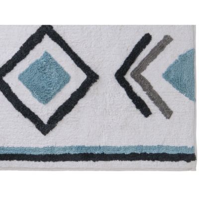 Tapis de bain déco ethnique en coton 50x80cm