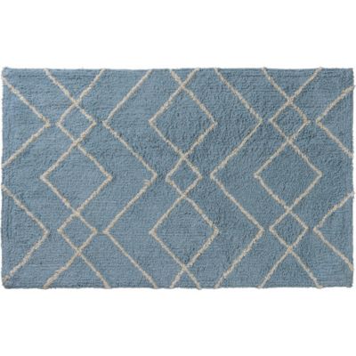 Tapis de bain déco fil doré en coton 50x80cm