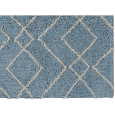 Tapis de bain déco fil doré en coton 50x80cm