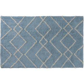 Tapis de bain déco fil doré en coton