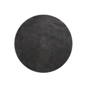 Tapis de bain en Coton Rond 57Cm Gris Anthracite MSV