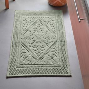 Tapis de bain HELIOS 60x120 vert en coton