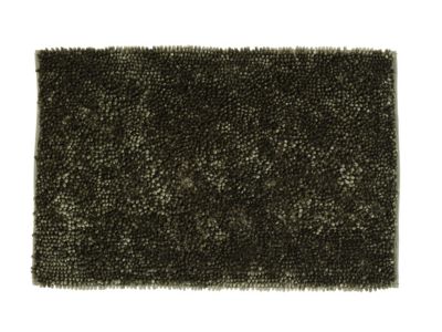 Tapis de bain kaki effet chenille et fil doré L.80 x l.50 cm, Levasseur Softy