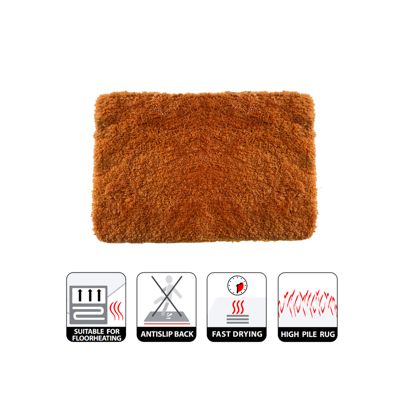 Tapis de bain Microfibre HIGHLAND 55x65cm Orange Spirella