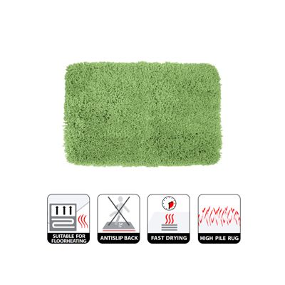 Tapis de bain Microfibre HIGHLAND 70x120cm Vert Olive Spirella