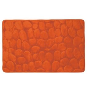 Tapis de bain Microfibre PEBBLE 40x60cm Orange Foncé MSV