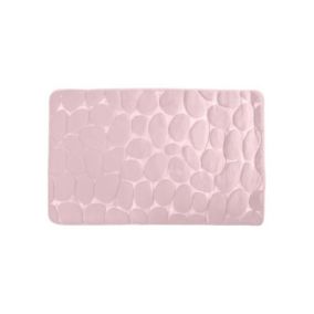 Tapis de bain Microfibre PEBBLE 40x60cm Rose pastel MSV