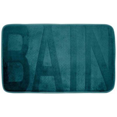 Tapis de Bain Microfibre "Relief" 45x75cm Bleu Canard