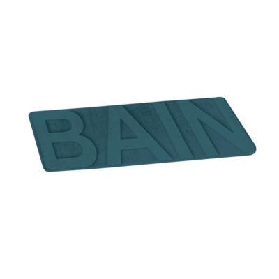 Tapis de Bain Microfibre "Relief" 45x75cm Bleu Canard