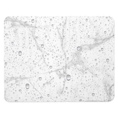 Tapis de Bain à Motifs "Aqua" 35x45cm Blanc