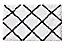 Tapis de bain rectangulaire Cokun Aetna coloris blanc et noir en polyester L.60 x l.40 cm