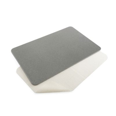 Tapis de bain rectangulaire en diatomite l.60 x L.39 cm gris foncé Msv