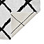 Tapis de bain rectangulaire GoodHome Aetna coloris blanc et noir en coton et polyester L.60 x l.40 cm