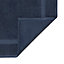 Tapis de bain rectangulaire GoodHome Cellna coloris bleu nuit en coton L.120 x l.70 cm
