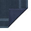 Tapis de bain rectangulaire GoodHome Cellna coloris bleu nuit en coton L.80 x l.50 cm