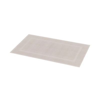 Tapis de bain rectangulaire GoodHome Cellna coloris galet en coton L.120 x l.70 cm