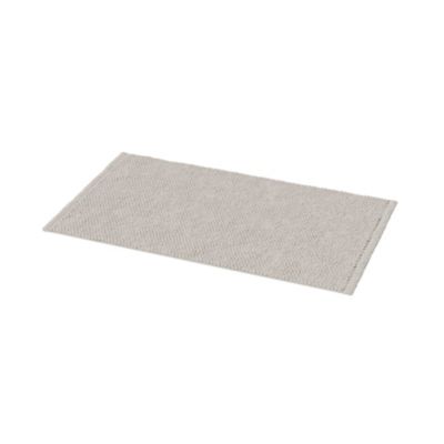 Tapis de bain rectangulaire GoodHome Elland coloris galet en coton et polyester L.120 x l.70 cm